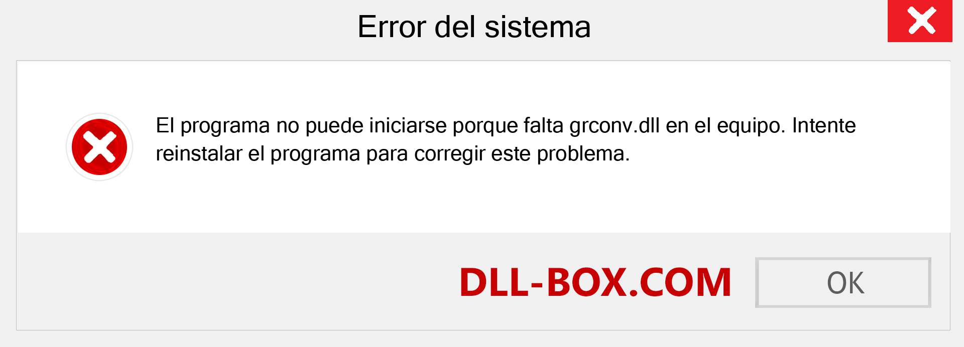 ¿Falta el archivo grconv.dll ?. Descargar para Windows 7, 8, 10 - Corregir grconv dll Missing Error en Windows, fotos, imágenes