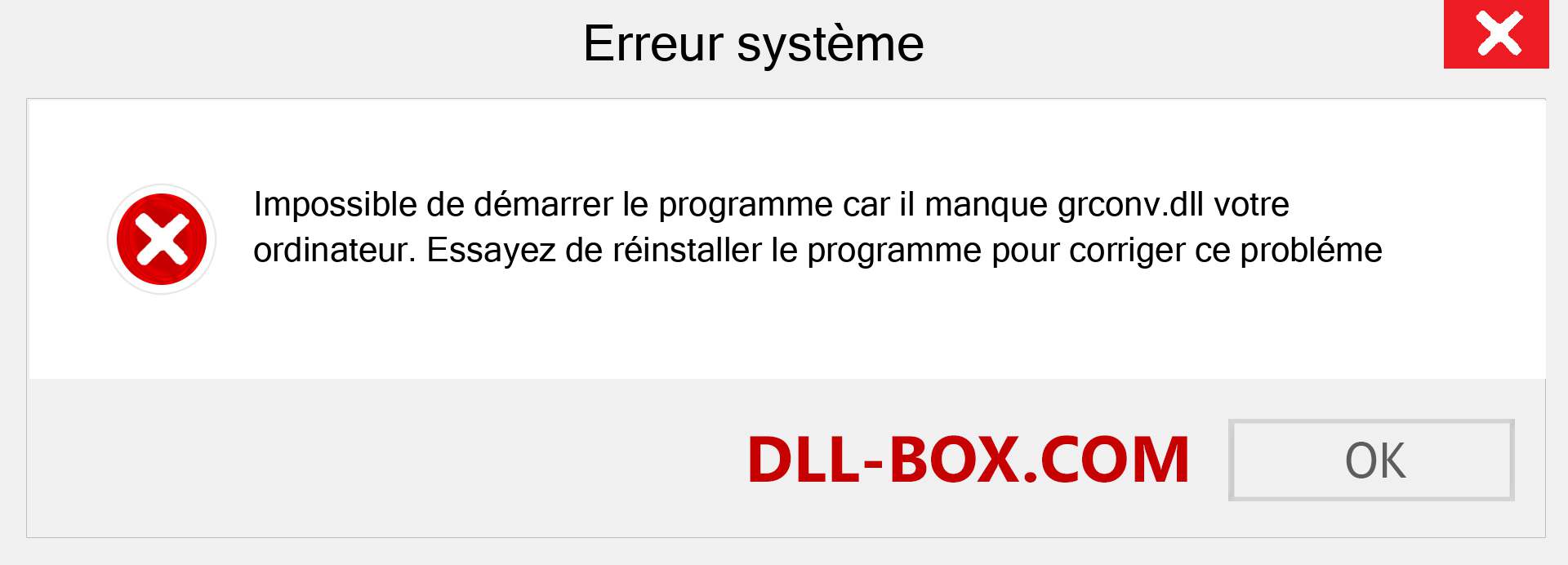 Le fichier grconv.dll est manquant ?. Télécharger pour Windows 7, 8, 10 - Correction de l'erreur manquante grconv dll sur Windows, photos, images