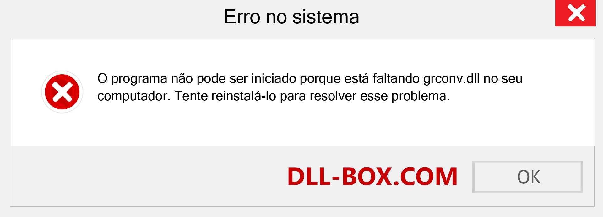 Arquivo grconv.dll ausente ?. Download para Windows 7, 8, 10 - Correção de erro ausente grconv dll no Windows, fotos, imagens